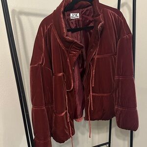 Future collective Red Velvet Bow Tie Jacket